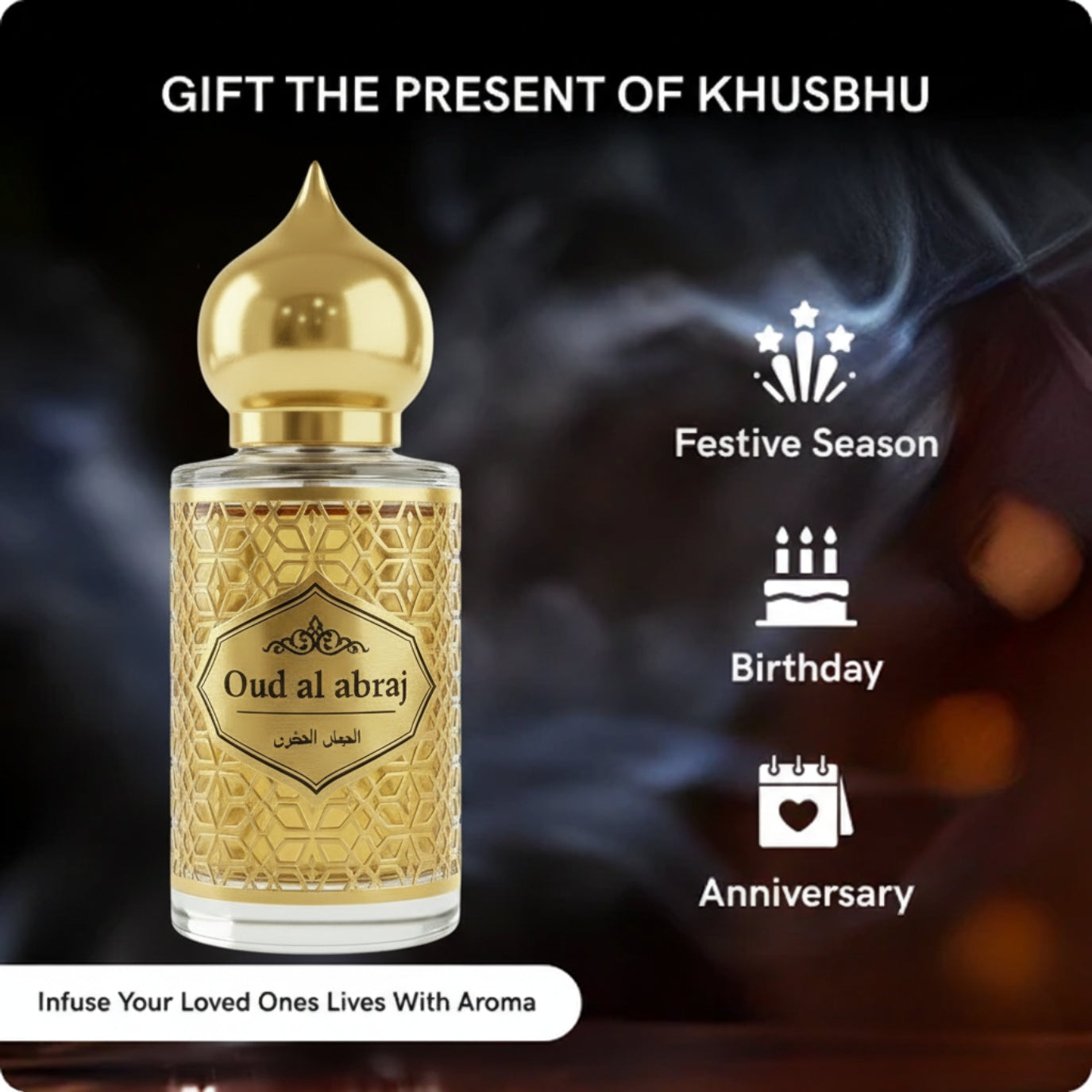 🌹 Rose Oud Attar Luxury Fragrance Set 15ml (Buy 1 Get 1 Free) 😍 Alcohol-Free Long Lasting Perfume Gift Box | Oud Al Abraj India